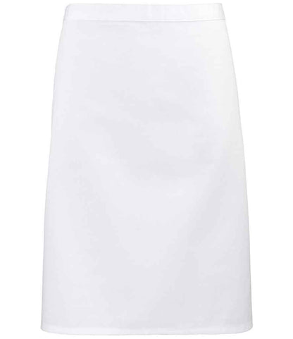 Premier - 'Colours' Mid Length Apron - PR151 WHI ONE