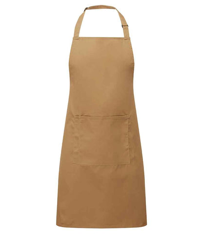 Premier - 'Colours' Bib Apron with Pocket - PR154 CAM ONE