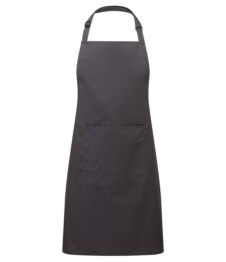 Premier - 'Colours' Bib Apron with Pocket - PR154 CHA ONE