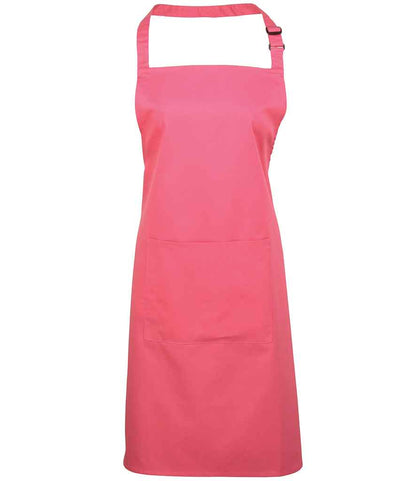 Premier - 'Colours' Bib Apron with Pocket - PR154 FUS ONE
