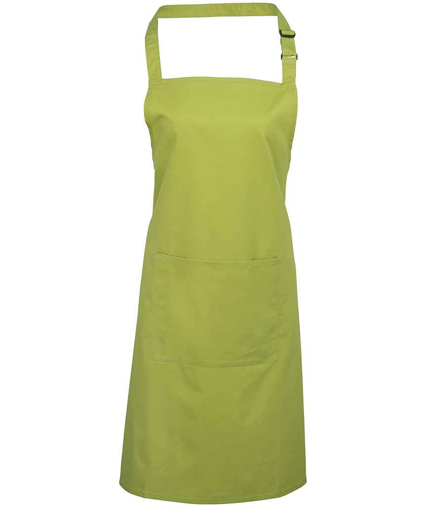 Premier - 'Colours' Bib Apron with Pocket - PR154 LIM ONE