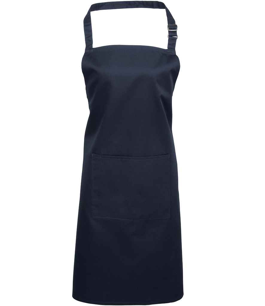 Premier - 'Colours' Bib Apron with Pocket - PR154 NAV ONE
