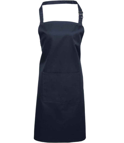 Premier - 'Colours' Bib Apron with Pocket - PR154 NAV ONE