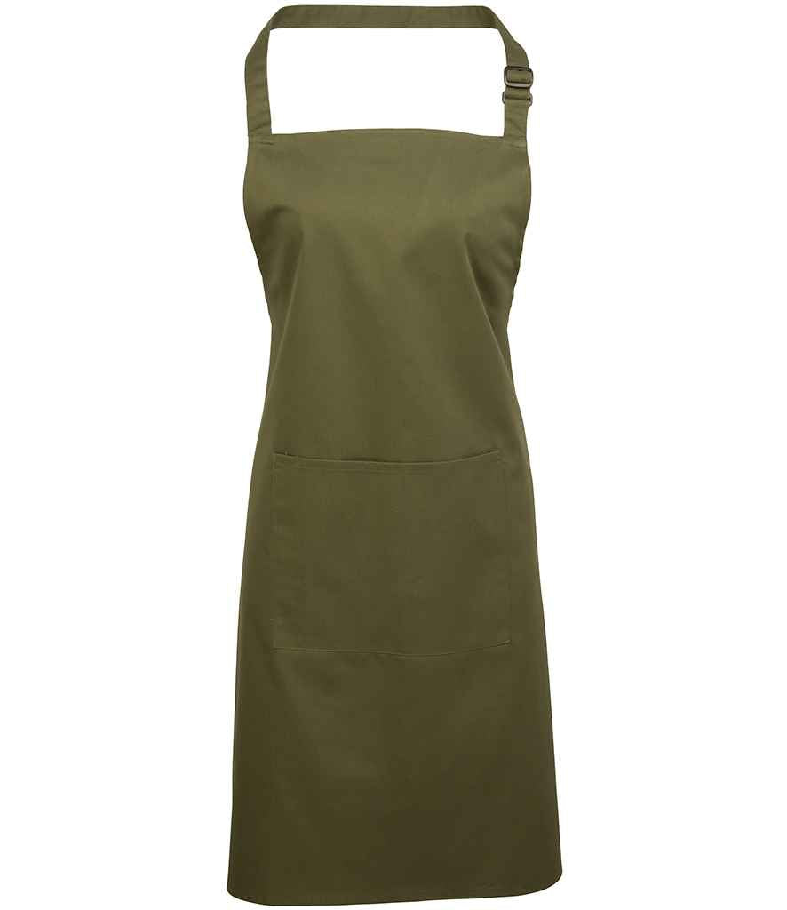 Premier - 'Colours' Bib Apron with Pocket - PR154 OLI ONE