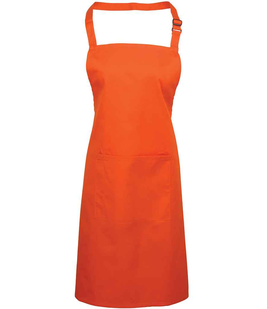 Premier - 'Colours' Bib Apron with Pocket - PR154 ORA ONE