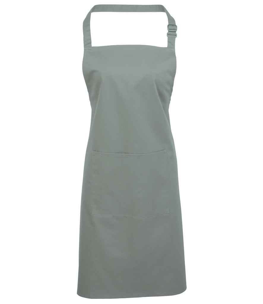 Premier - 'Colours' Bib Apron with Pocket - PR154 SAG ONE