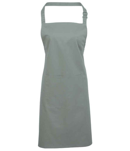 Premier - 'Colours' Bib Apron with Pocket - PR154 SAG ONE