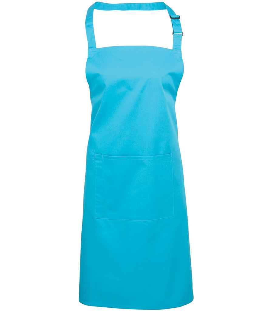 Premier - 'Colours' Bib Apron with Pocket - PR154 TUR ONE