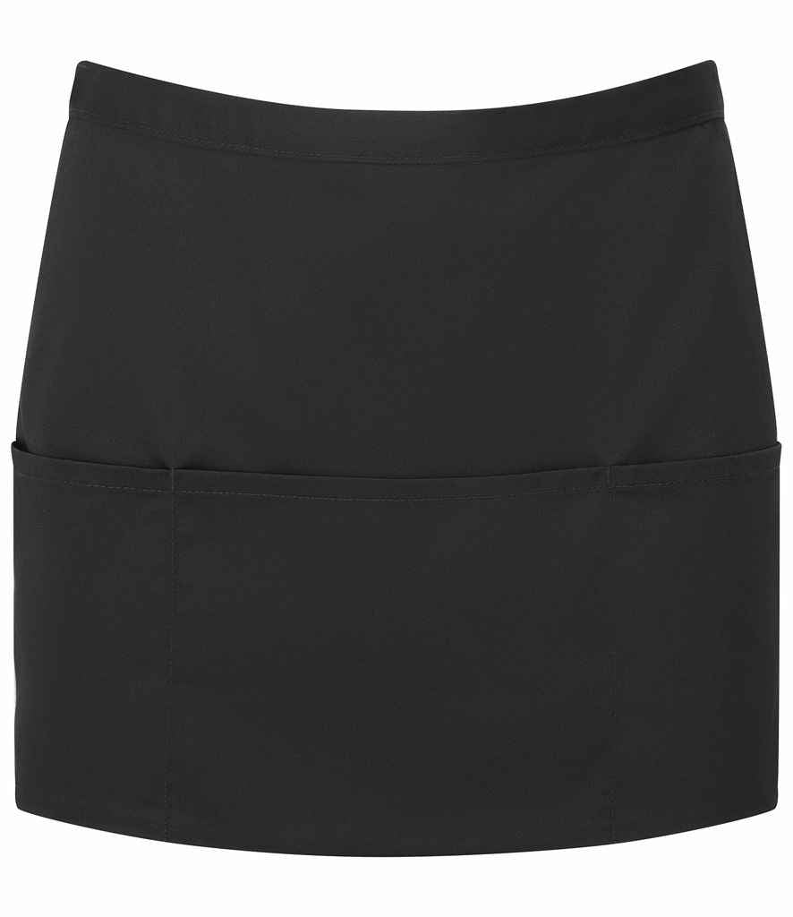 Premier - 'Colours' 3 Pocket Apron - PR155 BLK ONE