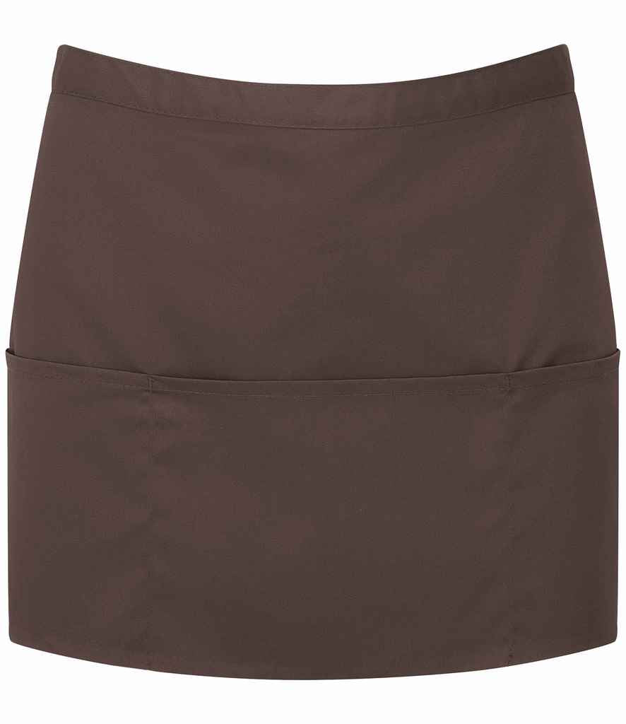 Premier - 'Colours' 3 Pocket Apron - PR155 BRN ONE