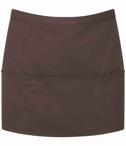 Premier - 'Colours' 3 Pocket Apron - PR155 BRN ONE