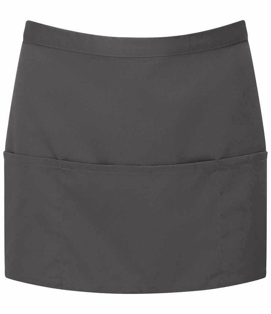 Premier - 'Colours' 3 Pocket Apron - PR155 DGY ONE