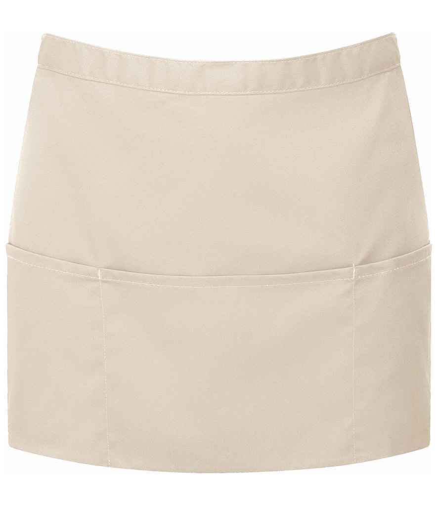 Premier - 'Colours' 3 Pocket Apron - PR155 NAT ONE