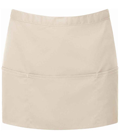 Premier - 'Colours' 3 Pocket Apron - PR155 NAT ONE