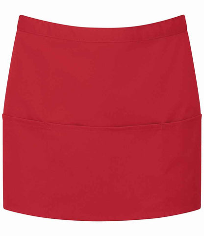 Premier - 'Colours' 3 Pocket Apron - PR155 RED ONE