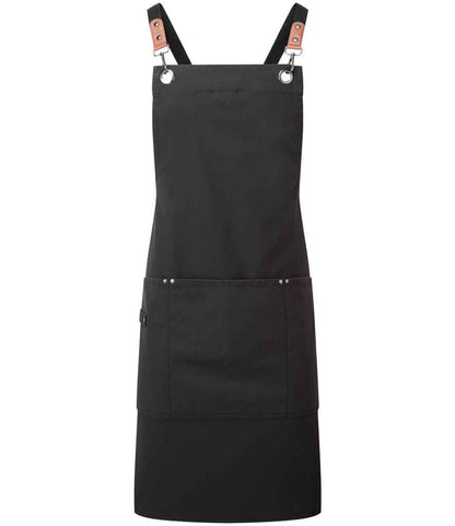 Premier - Clip 'n' Clasp Cross Back Bib Apron - PR182 BLK ONE