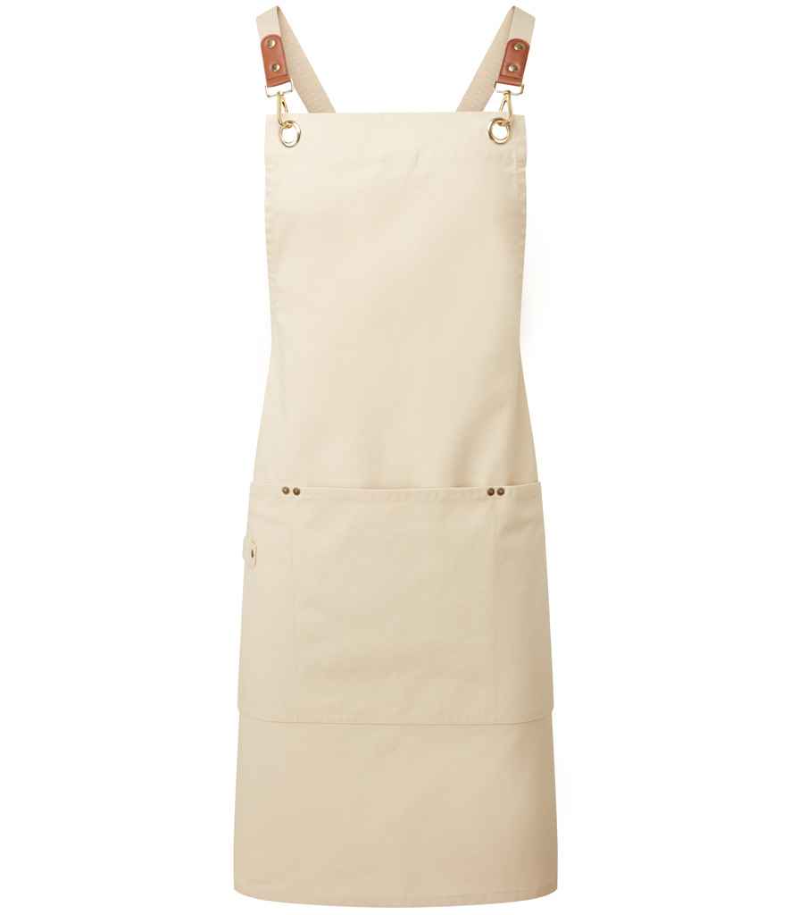 Premier - Clip 'n' Clasp Cross Back Bib Apron - PR182 BLK ONE