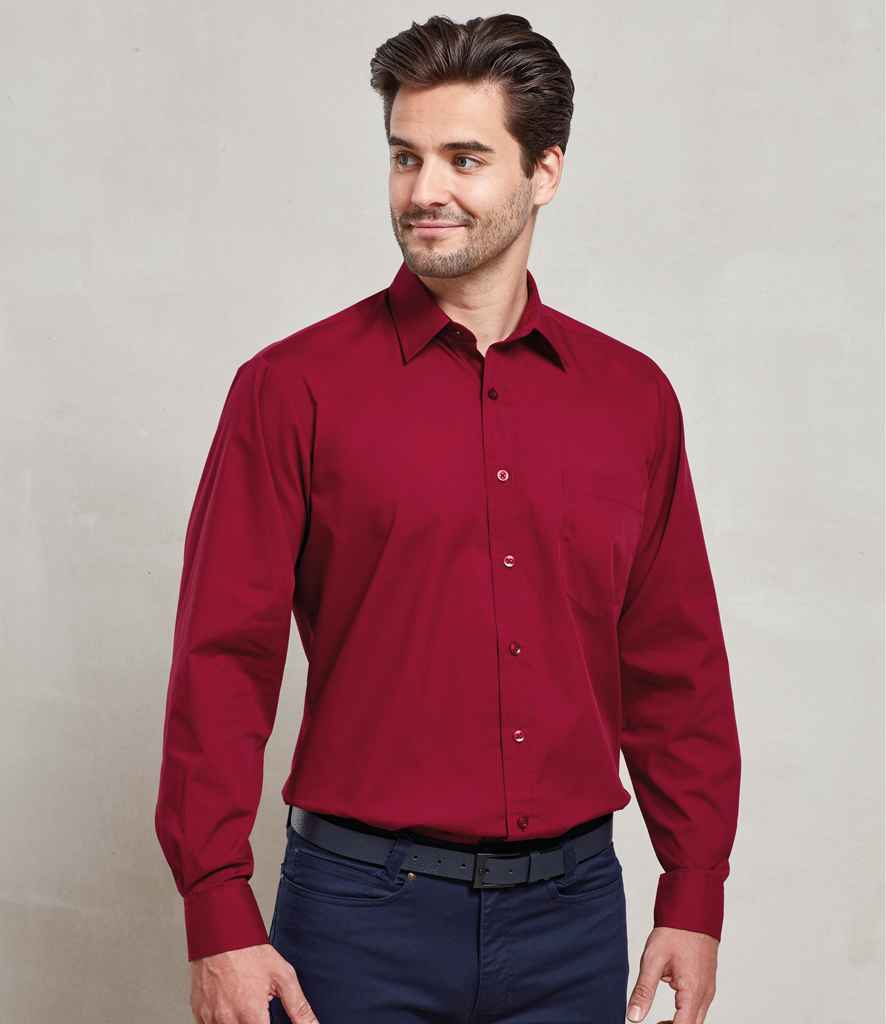 Premier - Long Sleeve Poplin Shirt - PR200 BUR 14.5