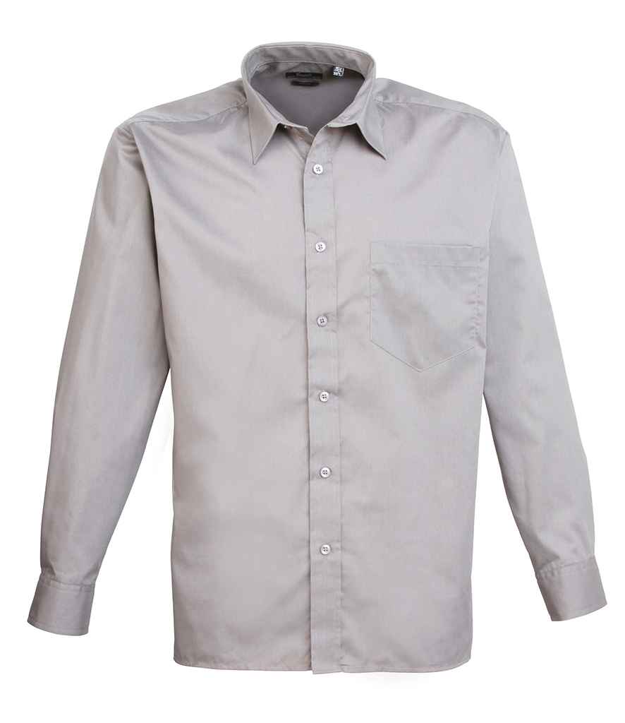 Premier - Long Sleeve Poplin Shirt - PR200 SIL 14.5