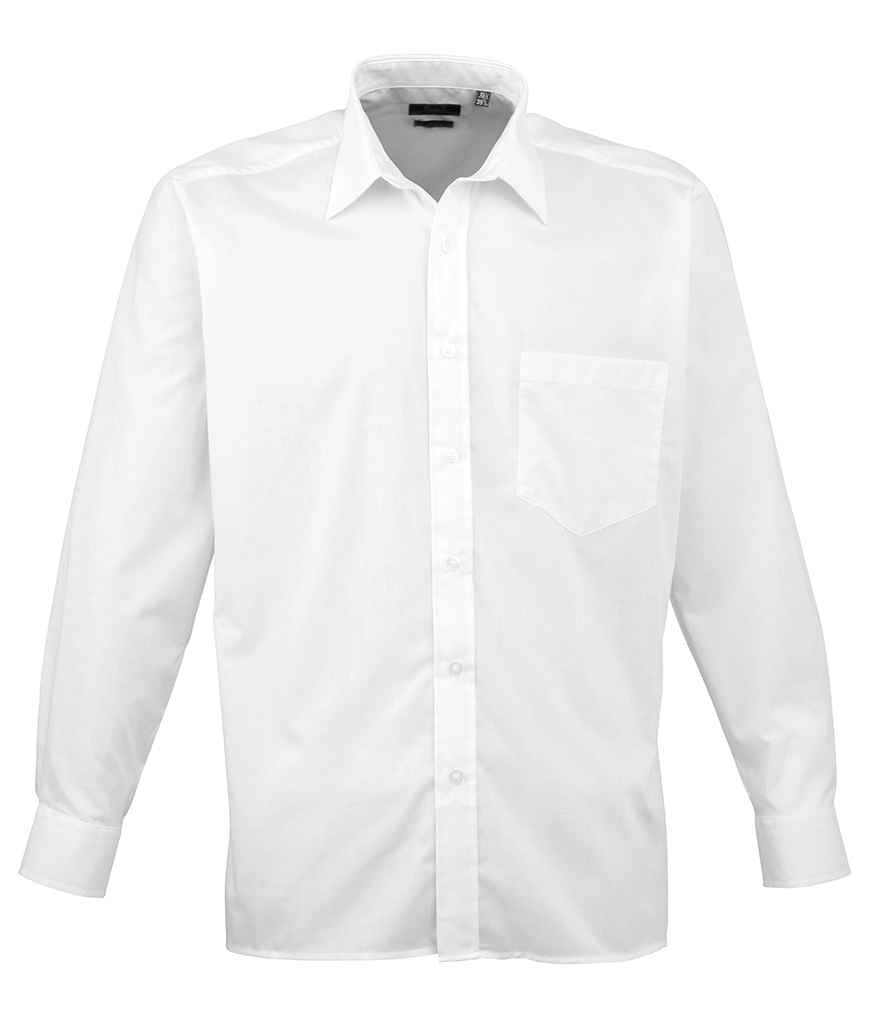 Premier - Long Sleeve Poplin Shirt - PR200 WHI 14.5