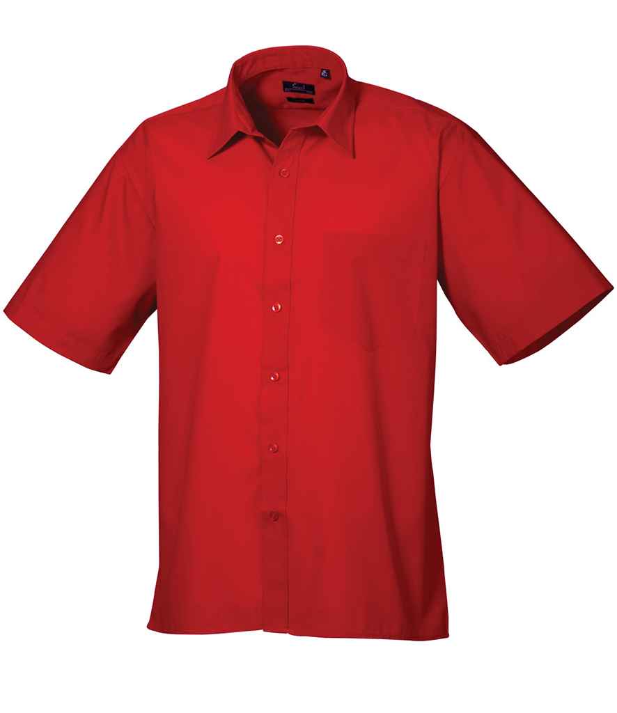 Premier - Short Sleeve Poplin Shirt - PR202 RED 14.5