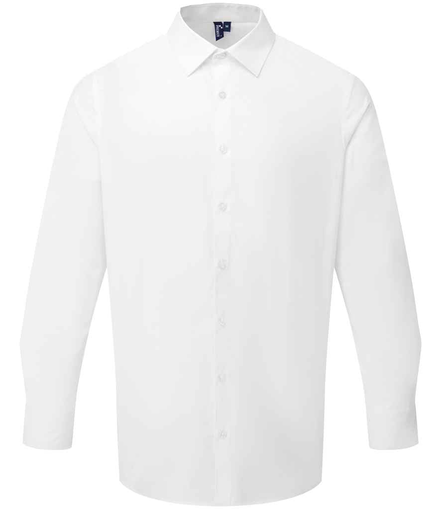 Premier - Recyclight® Long Sleeve Poplin Shirt - PR203 BLK S