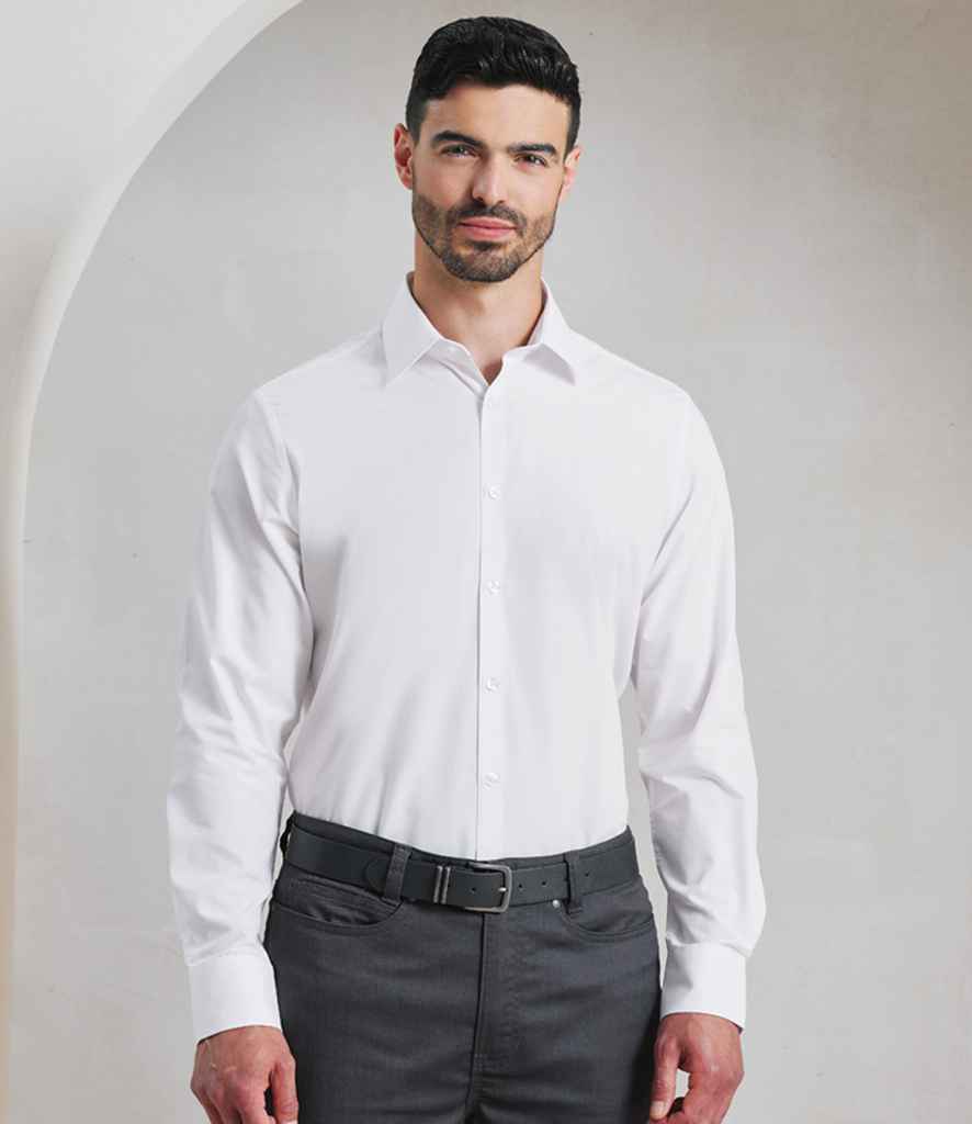 Premier - Recyclight® Long Sleeve Poplin Shirt - PR203 WHI S