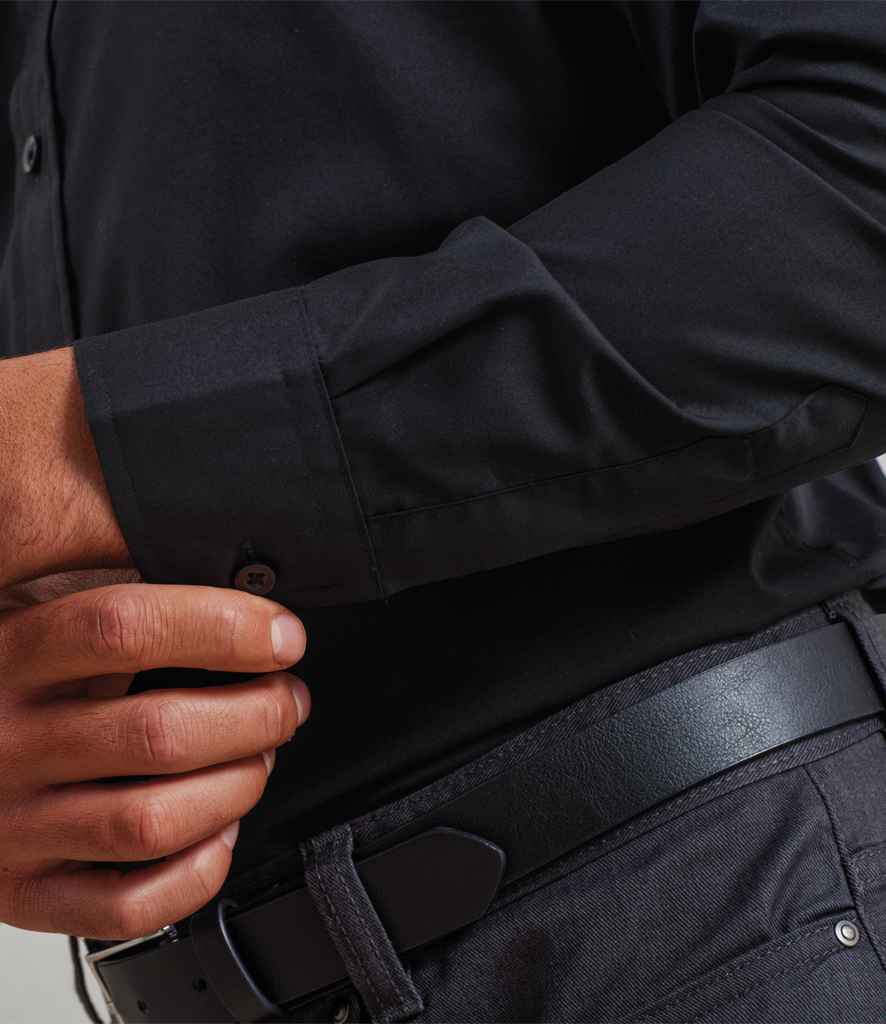 Premier - Chemise ajustée en popeline à manches longues