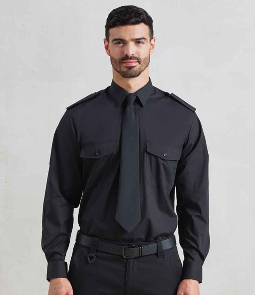 Premier - Long Sleeve Pilot Shirt - PR210 BLK 14.5