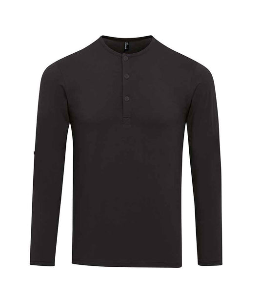 Premier - Long John Roll Sleeve T-Shirt - PR218 BLK XS