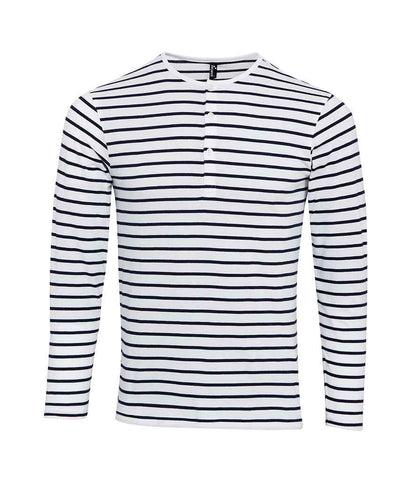 Premier - Long John Roll Sleeve T-Shirt - PR218 WH/NV XS