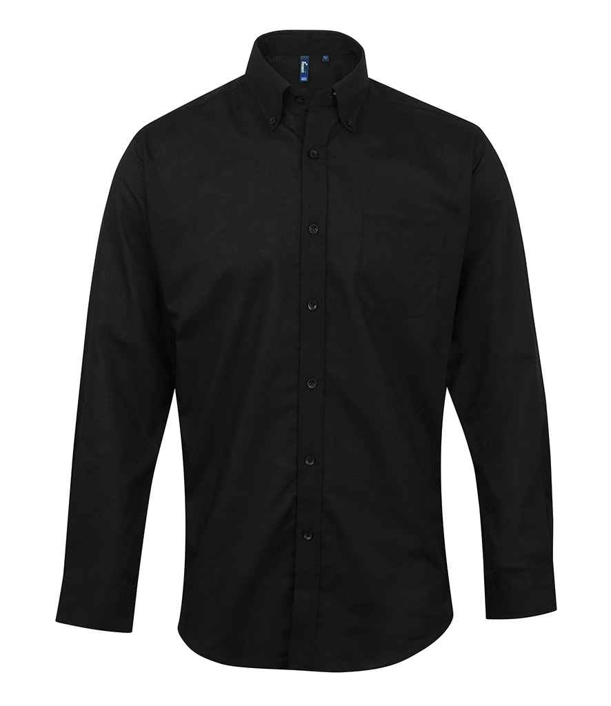 Premier - Signature Long Sleeve Oxford Shirt - PR234 BLK 14.5