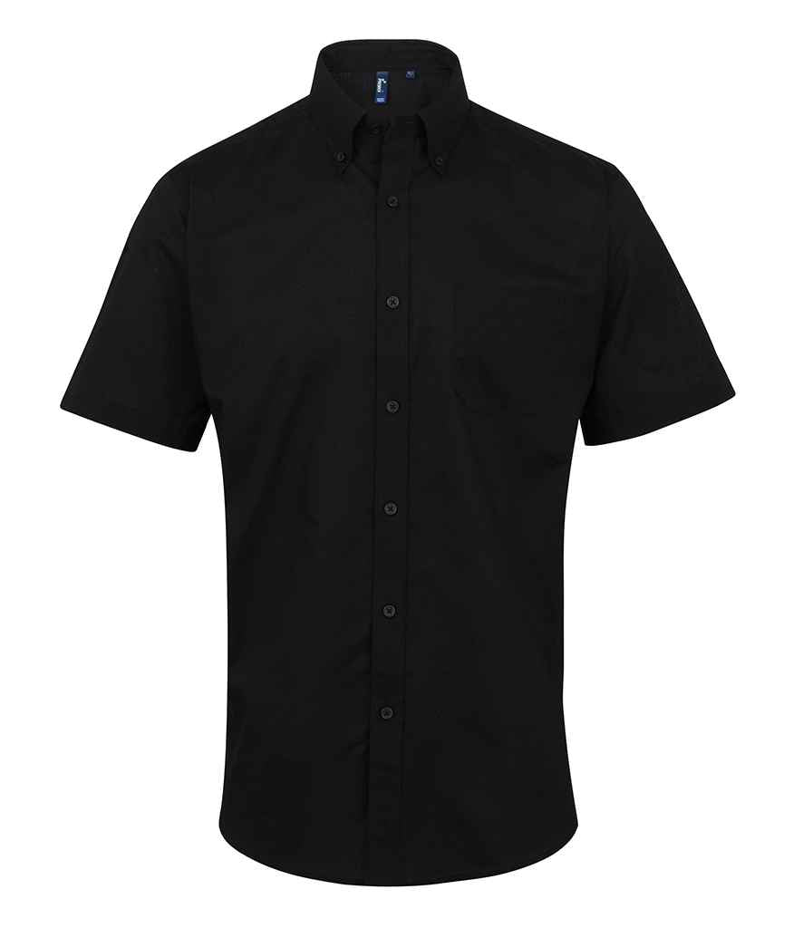 Premier - Signature Short Sleeve Oxford Shirt - PR236 BLK 14.5