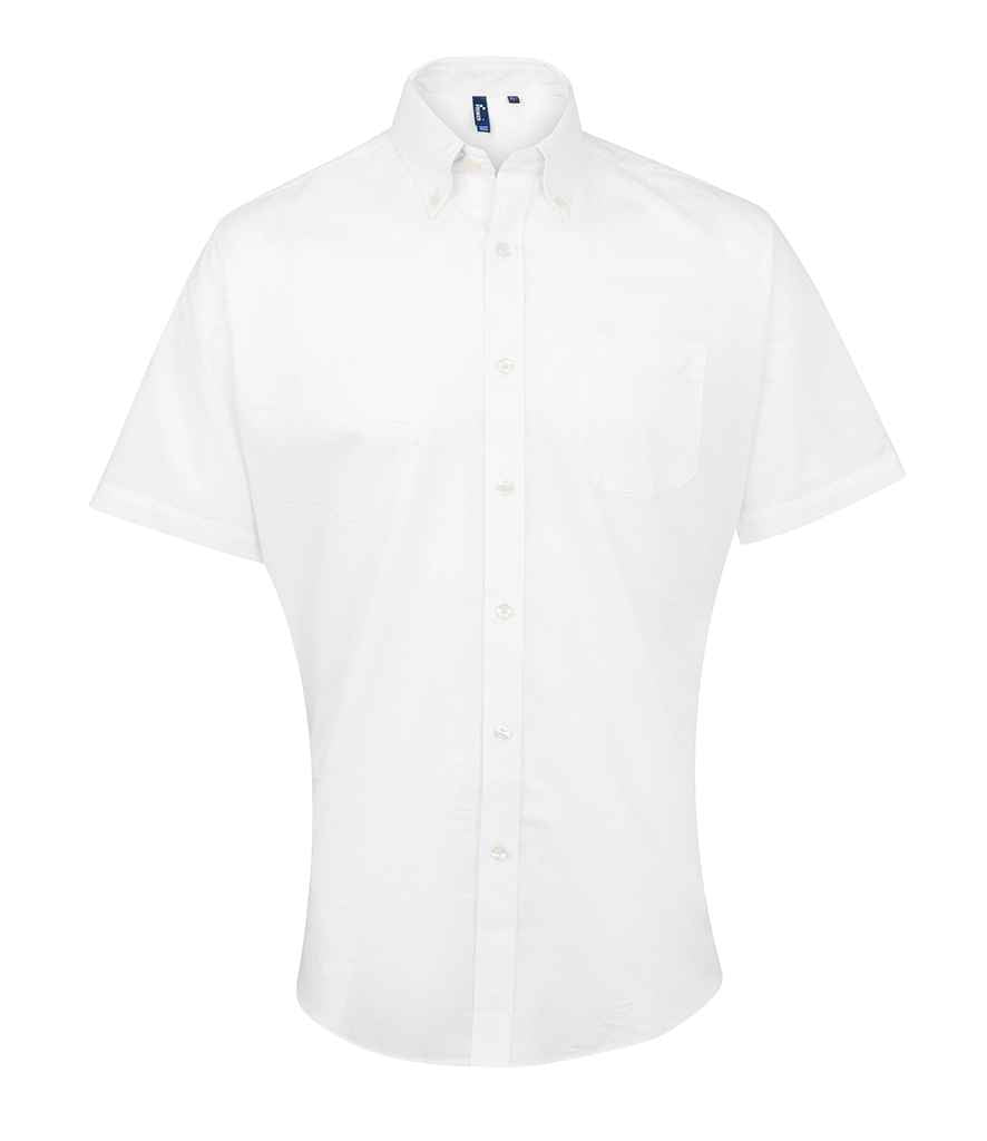 Premier - Signature Short Sleeve Oxford Shirt - PR236 WHI 14.5