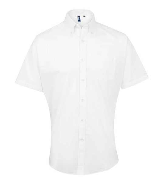 Premier - Signature Short Sleeve Oxford Shirt - PR236 WHI 14.5