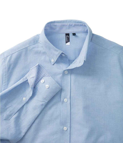Premier - Long Sleeve Striped Oxford Shirt - Pierre Francis