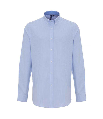 Premier - Long Sleeve Striped Oxford Shirt - PR238 WH/OB S