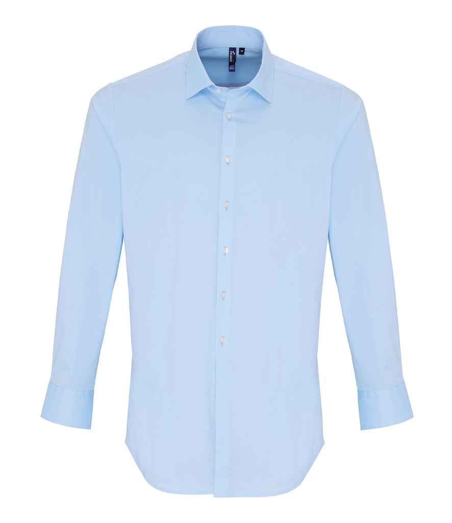 Premier - Long Sleeve Stretch Fit Poplin Shirt - Pierre Francis