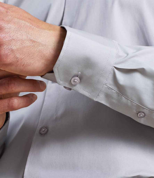 Premier - Long Sleeve Stretch Fit Poplin Shirt - Pierre Francis