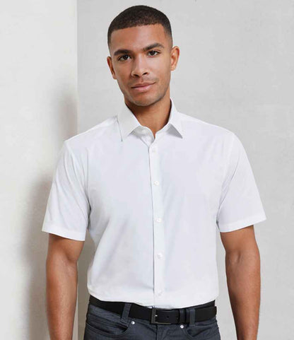 Premier - Short Sleeve Stretch Fit Poplin Shirt - PR246 WHI XS