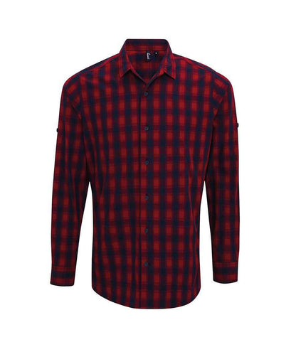 Premier - Mulligan Check Long Sleeve Shirt - PR250 RD/NV S