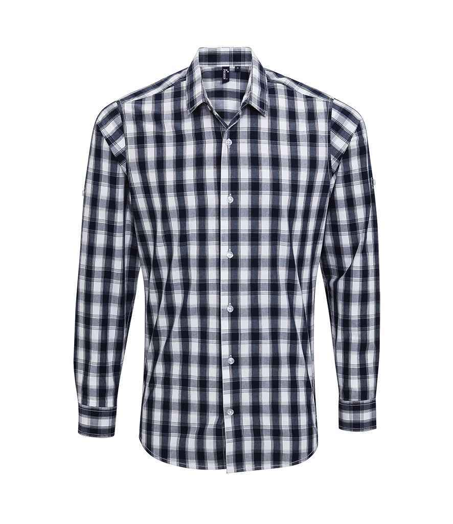 Premier - Mulligan Check Long Sleeve Shirt - PR250 WH/NV S