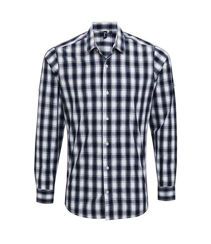 Premier - Mulligan Check Long Sleeve Shirt - PR250 WH/NV S