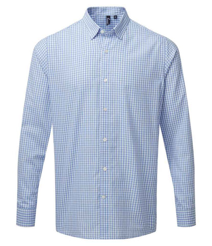 Premier - Maxton Check Long Sleeve Shirt - PR252 LB/WH S