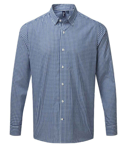 Premier - Maxton Check Long Sleeve Shirt - PR252 NV/WH S