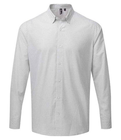 Premier - Maxton Check Long Sleeve Shirt - PR252 BK/RD S