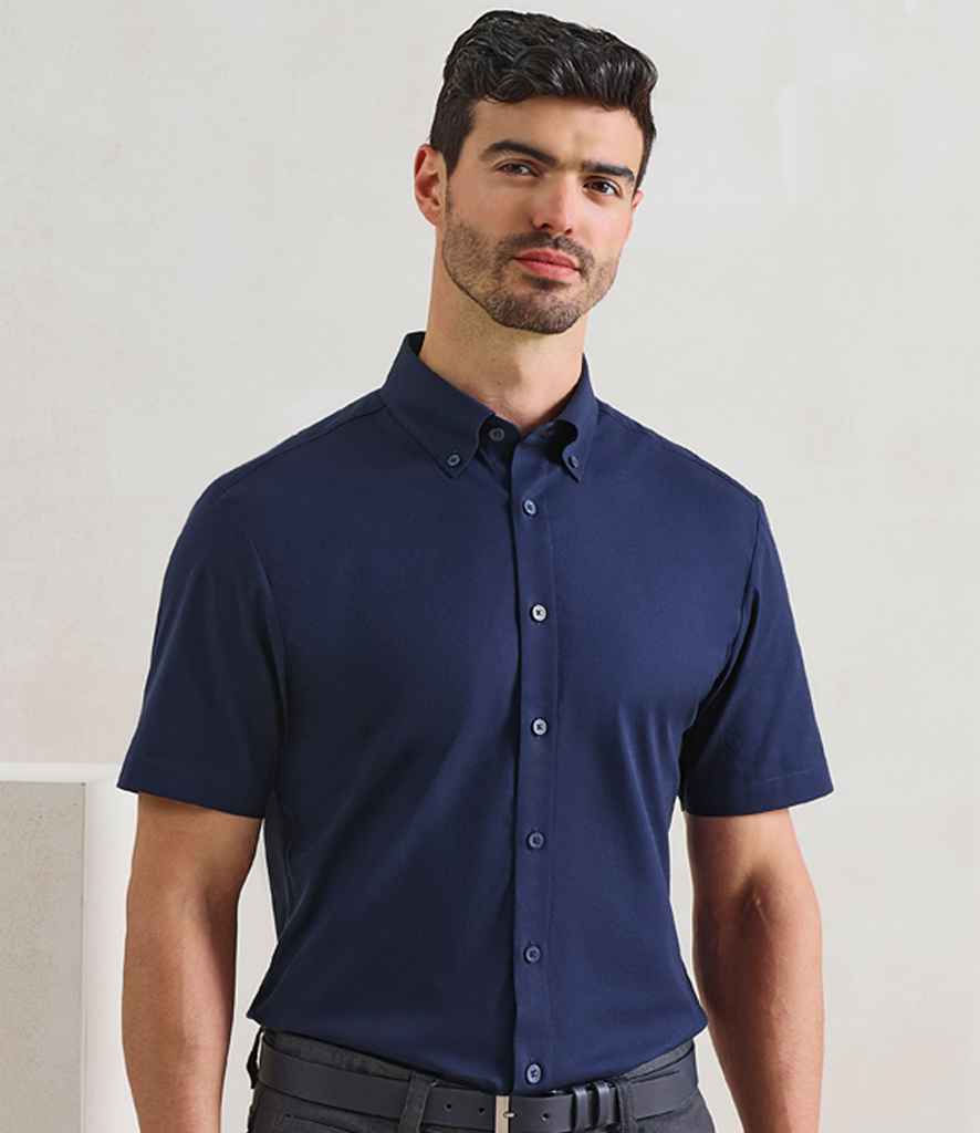 Premier - Supreme Short Sleeve Oxford Shirt - PR286 NAV XS