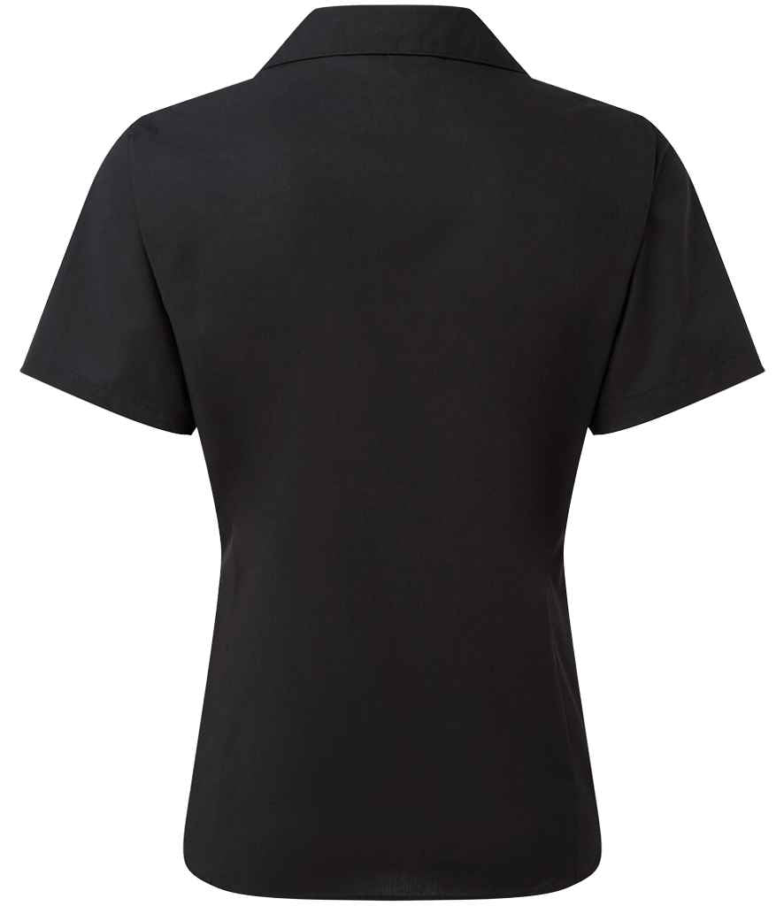 Premier - Ladies Short Sleeve Poplin Blouse - Pierre Francis