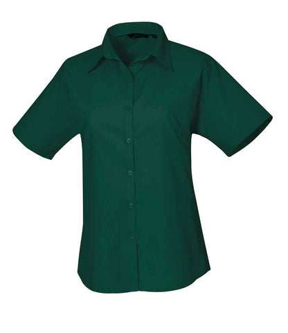 Premier - Ladies Short Sleeve Poplin Blouse - PR302 BOT 6