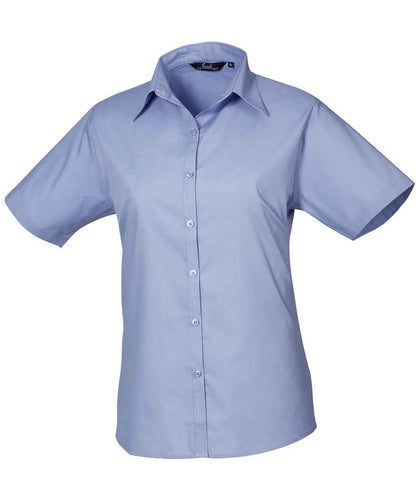 Premier - Ladies Short Sleeve Poplin Blouse - Pierre Francis
